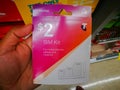 Telstra sim card 2 dollar prepaid starter pack works in all phones, tablets and modems. Royalty Free Stock Photo